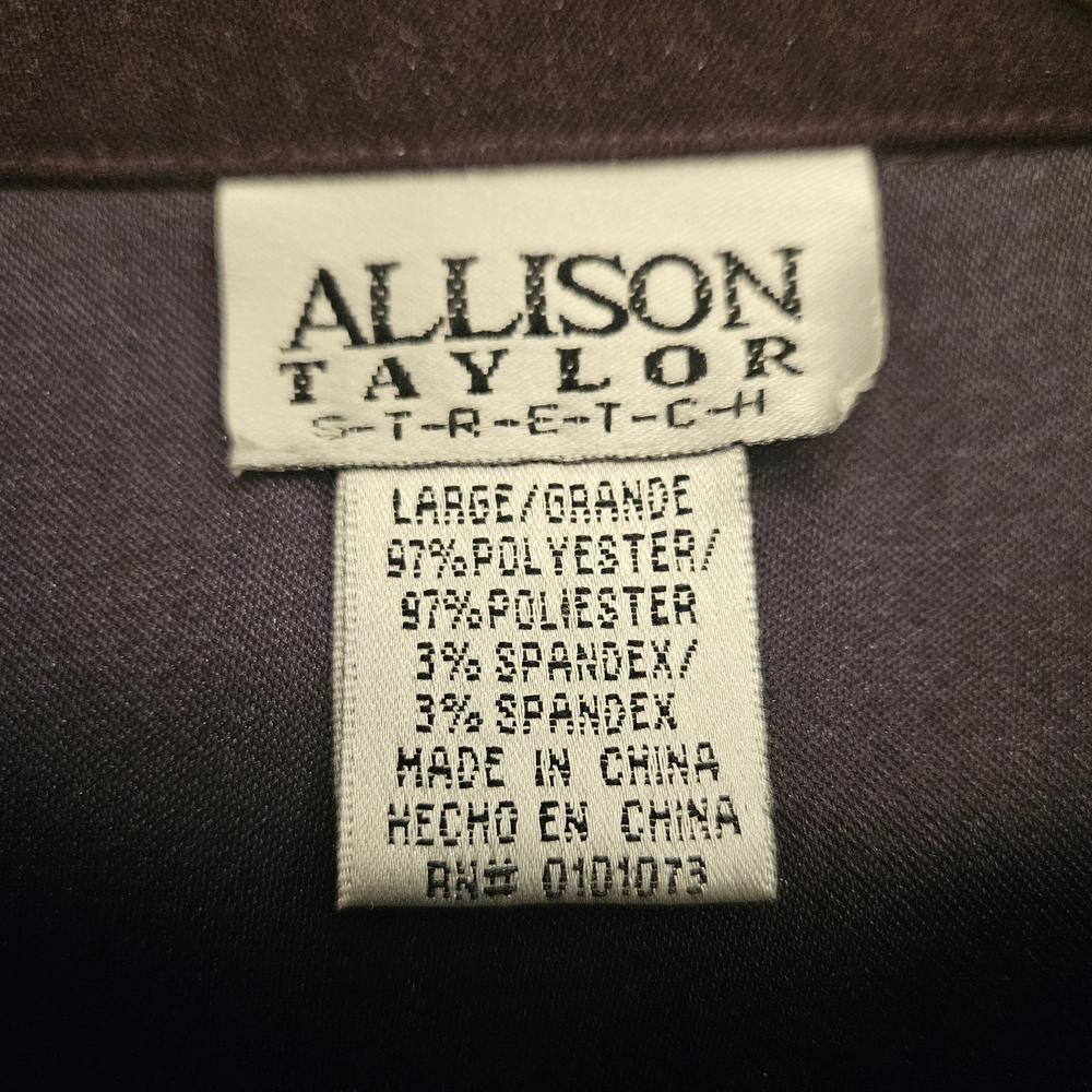 Allison Taylor Deep Purple Shirt L - Picture 3 of 3